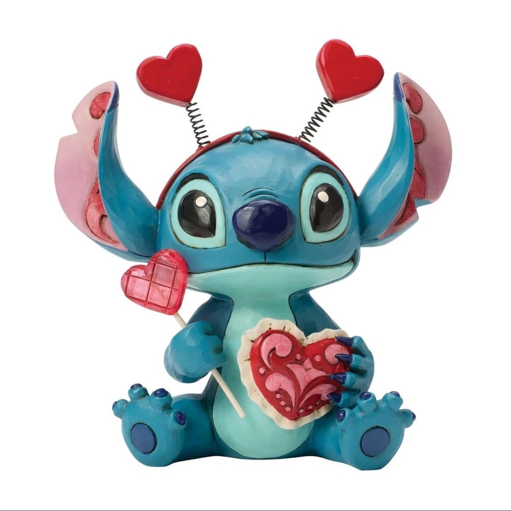Jim Shore Disney Traditions Stitch Valentine Sucker for Love #6017845